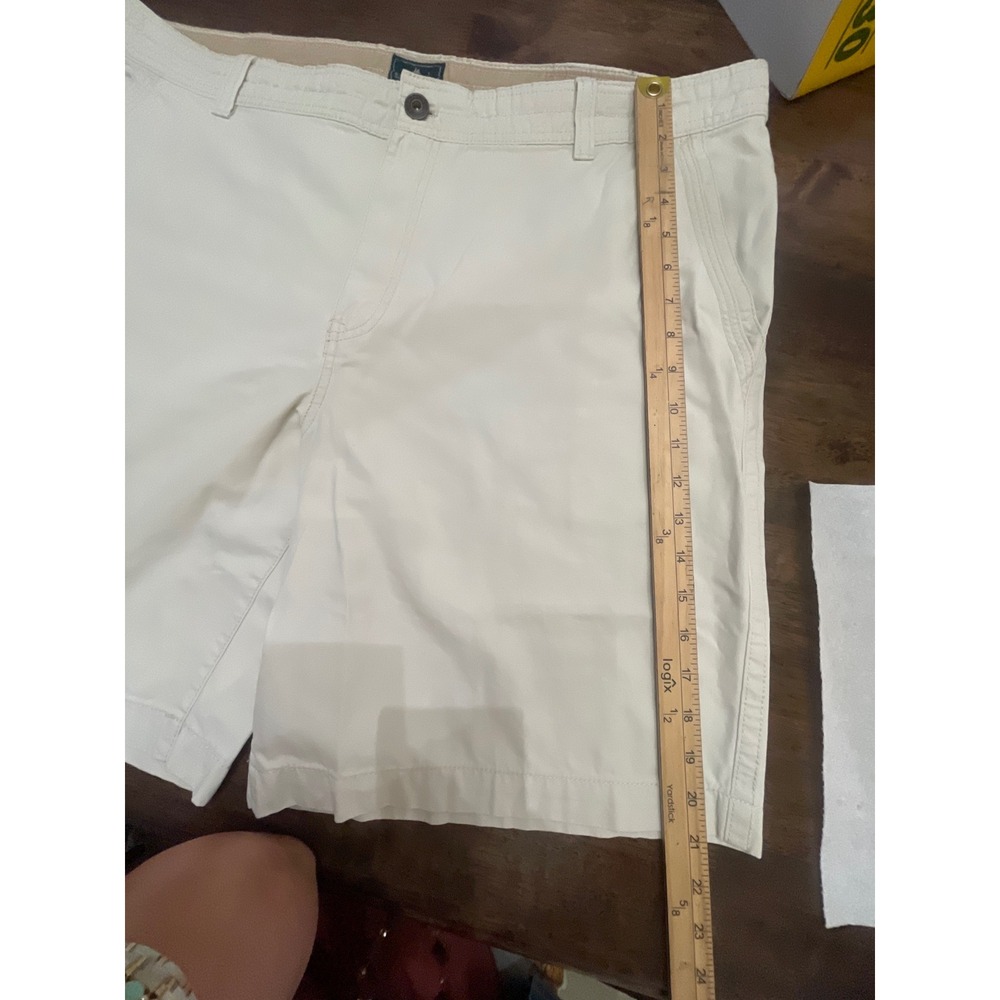 G.H. Bass & Co. Mens Cotton Cream Off-White Flat Front Zip Fly - Picture 2 of 6